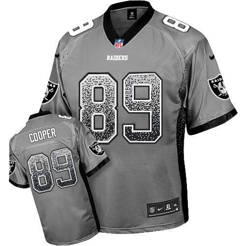  Raiders #89 Amari Cooper Grey Men's Stitched NFL Elite Drift Fashion Jersey