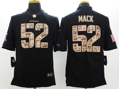  Raiders #52 Khalil Mack Black Men's Stitched NFL Limited Salute to Service Jersey
