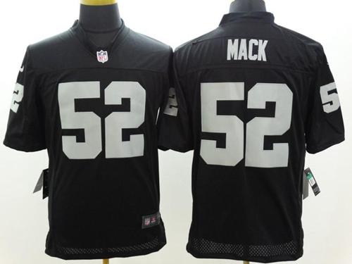  Raiders #52 Khalil Mack Black Team Color Men's Stitched NFL Limited Jersey