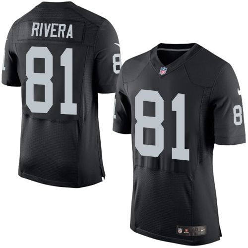  Raiders #81 Mychal Rivera Black Team Color Men's Stitched NFL New Elite Jersey