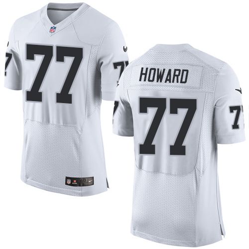  Raiders #77 Austin Howard White Men's Stitched NFL New Elite Jersey