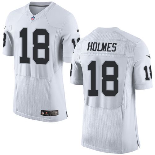  Raiders #18 Andre Holmes White Men's Stitched NFL New Elite Jersey