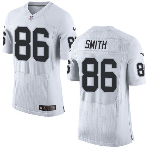  Raiders #86 Lee Smith White Men's Stitched NFL New Elite Jersey