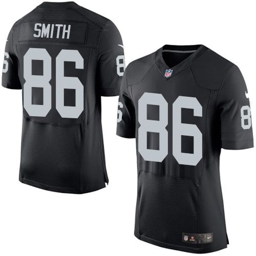  Raiders #86 Lee Smith Black Team Color Men's Stitched NFL New Elite Jersey