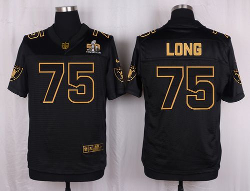  Raiders #75 Howie Long Black Men's Stitched NFL Elite Pro Line Gold Collection Jersey