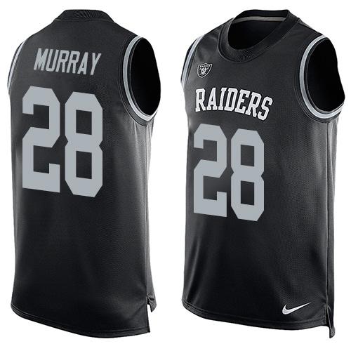  Raiders #28 Latavius Murray Black Team Color Men's Stitched NFL Limited Tank Top Jersey