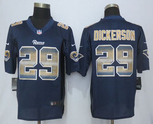  Rams #29 Eric Dickerson Navy Blue Team Color Men's Stitched NFL Limited Strobe Jersey