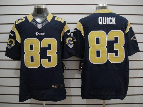  Rams #83 Brian Quick Navy Blue Team Color Men's Stitched NFL Elite Jersey