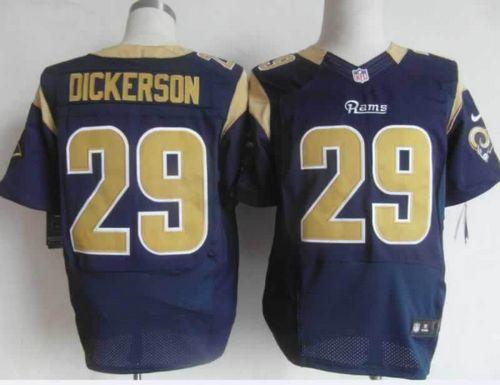  Rams #29 Eric Dickerson Navy Blue Team Color Men's Stitched NFL Elite Jersey