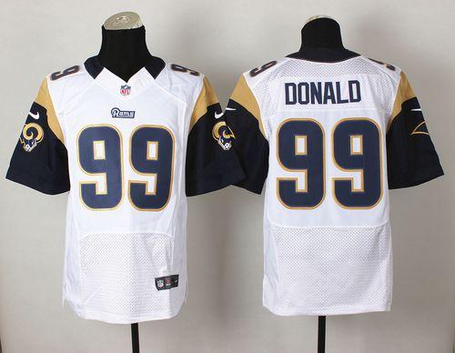  Rams #99 Aaron Donald White Men's Stitched NFL Elite Jersey