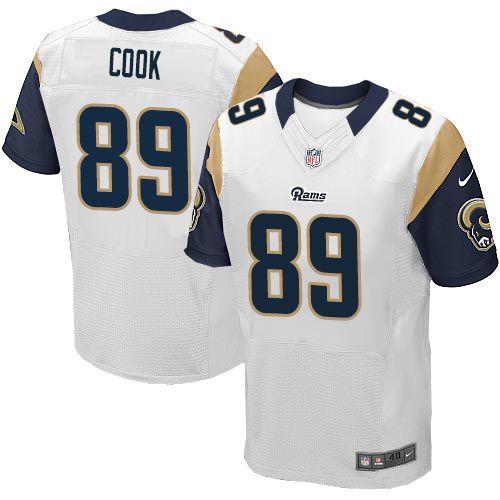  Rams #89 Jared Cook White Men's Stitched NFL Elite Jersey