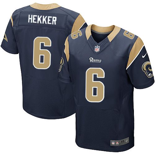  Rams #6 Johnny Hekker Navy Blue Team Color Men's Stitched NFL Elite Jersey