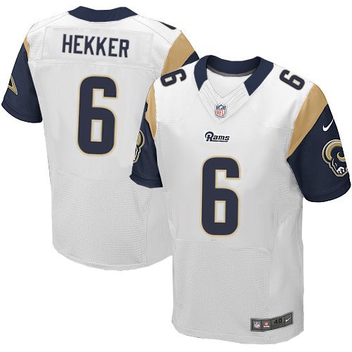  Rams #6 Johnny Hekker White Men's Stitched NFL Elite Jersey