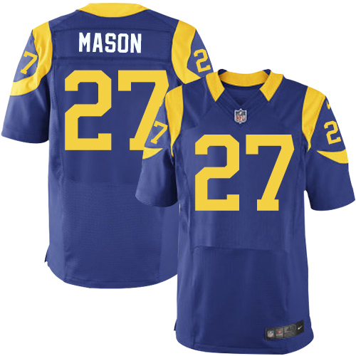  Rams #27 Tre Mason Royal Blue Alternate Men's Stitched NFL Elite Jersey