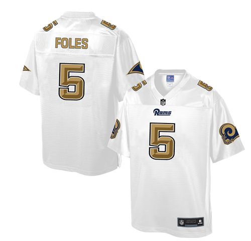  Rams #5 Nick Foles White Men's NFL Pro Line Fashion Game Jersey