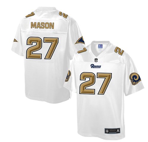  Rams #27 Tre Mason White Men's NFL Pro Line Fashion Game Jersey