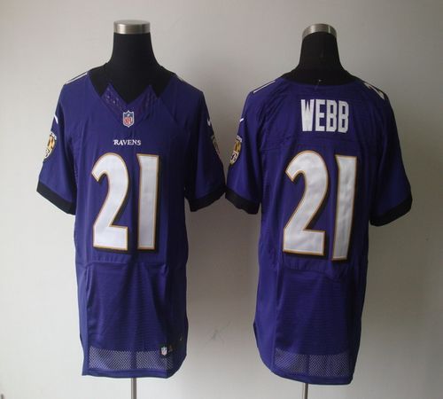 Ravens #21 Lardarius Webb Purple Team Color Men's Stitched NFL Elite Jersey