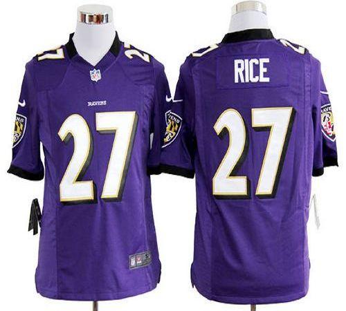  Ravens #27 Ray Rice Purple Team Color Men's Stitched NFL Game Jersey