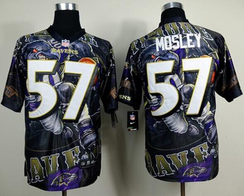  Ravens #57 C.J. Mosley Team Color Men's Stitched NFL Elite Fanatical Version Jersey