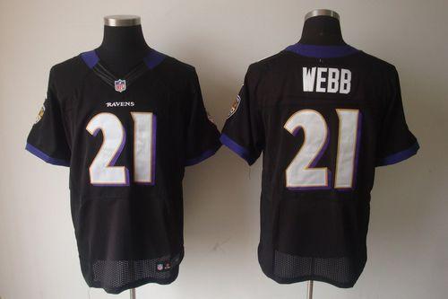  Ravens #21 Lardarius Webb Black Alternate Men's Stitched NFL Elite Jersey