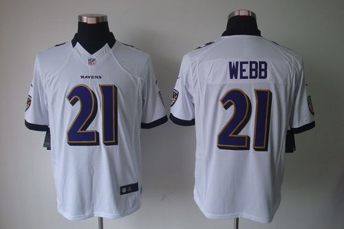  Ravens #21 Lardarius Webb White Men's Stitched NFL Limited Jersey