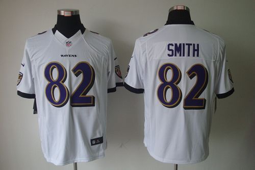  Ravens #82 Torrey Smith White Men's Stitched NFL Limited Jersey