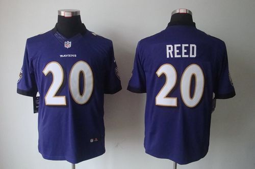  Ravens #20 Ed Reed Purple Team Color Men's Stitched NFL Limited Jersey