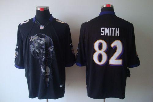  Ravens #82 Torrey Smith Black Alternate Men's Stitched NFL Helmet Tri Blend Limited Jersey