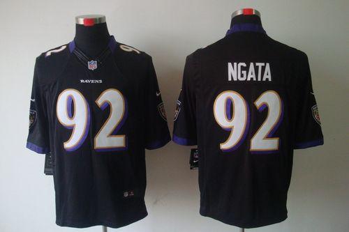  Ravens #92 Haloti Ngata Black Alternate Men's Stitched NFL Limited Jersey