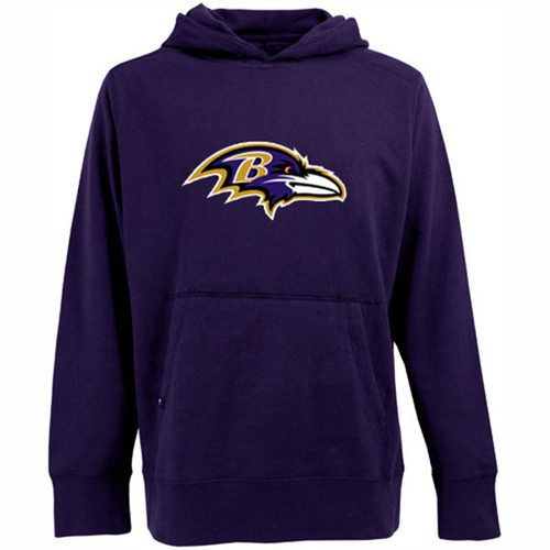 Antigua Baltimore Ravens Signature Pullover Hoodie Purple