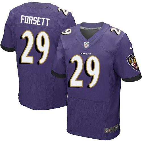  Ravens #29 Justin Forsett Purple Team Color Men's Stitched NFL New Elite Jersey
