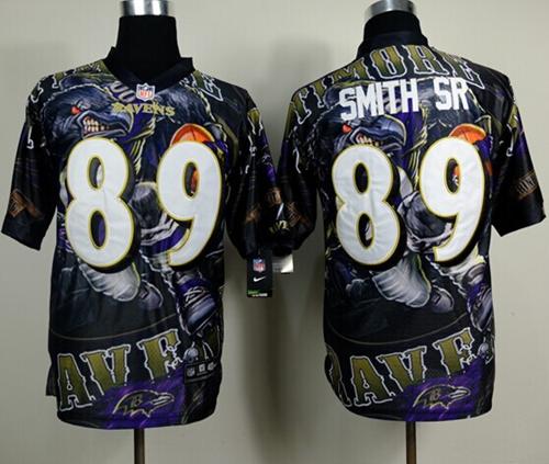  Ravens #89 Steve Smith Sr Team Color Men's Stitched NFL Elite Fanatical Version Jersey