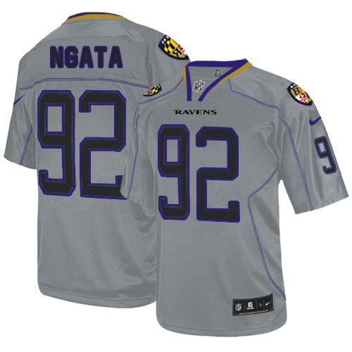 Nike Ravens #92 Haloti Ngata Lights Out Grey Men's Stitched NFL ...