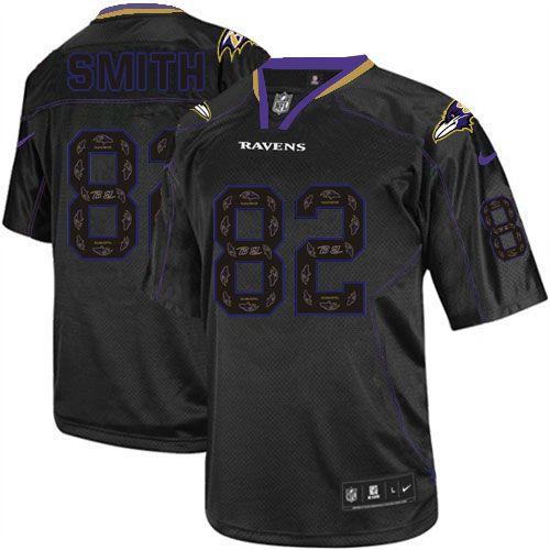  Ravens #82 Torrey Smith New Lights Out Black Men's Stitched NFL Elite Jersey