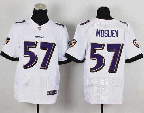  Ravens #57 C.J. Mosley White Men's Stitched NFL New Elite Jersey