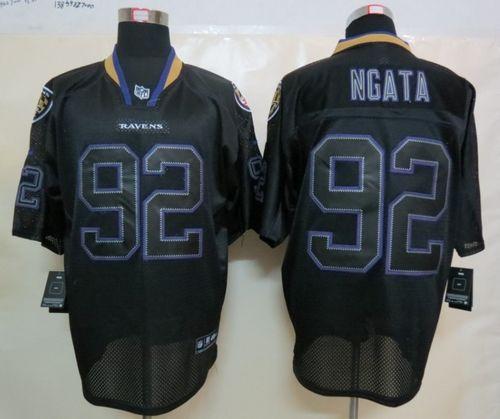  Ravens #92 Haloti Ngata Lights Out Black Men's Stitched NFL Elite Jersey