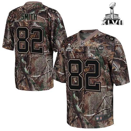  Ravens #82 Torrey Smith Camo Super Bowl XLVII Men's Stitched NFL Realtree Elite Jersey