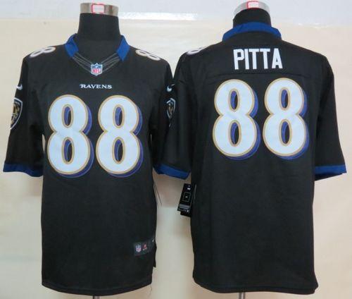  Ravens #88 Dennis Pitta Black Alternate Men's Stitched NFL Limited Jersey