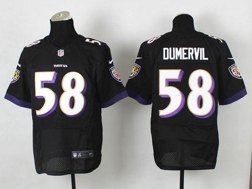  Ravens #58 Elvis Dumervil Black Alternate Men's Stitched NFL New Elite Jersey
