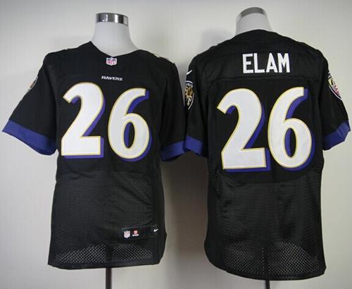  Ravens #26 Matt Elam Black Alternate Men's Stitched NFL New Elite Jersey
