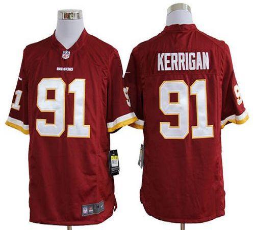  Redskins #91 Ryan Kerrigan Burgundy Red Team Color Men's Stitched NFL Game Jersey