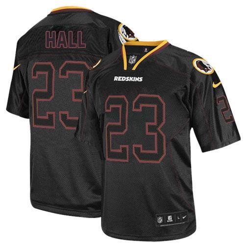  Redskins #23 DeAngelo Hall Lights Out Black Men's Stitched NFL Elite Jersey