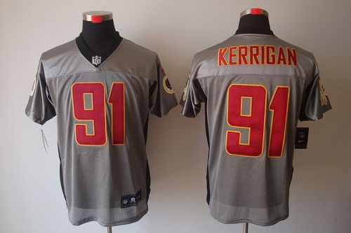  Redskins #91 Ryan Kerrigan Grey Shadow Men's Stitched NFL Elite Jersey