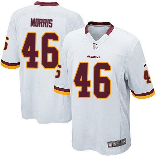  Redskins #46 Alfred Morris White Men's Stitched NFL Game Jersey