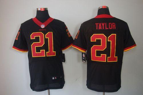  Redskins #21 Sean Taylor Black Men's Stitched NFL Elite Jersey