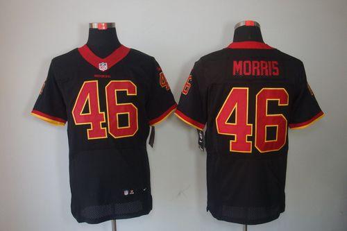  Redskins #46 Alfred Morris Black Men's Stitched NFL Elite Jersey