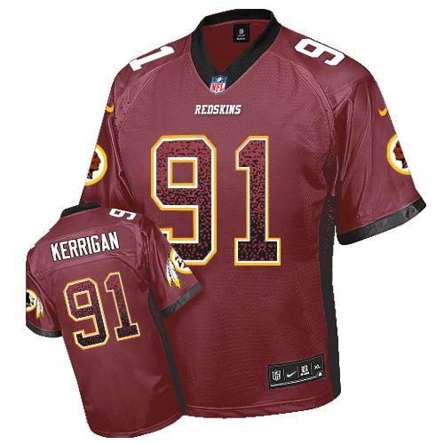  Redskins #91 Ryan Kerrigan Burgundy Red Team Color Men's Stitched NFL Elite Drift Fashion Jersey