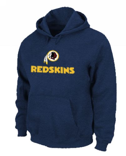 Washington Redskins Authentic Logo Pullover Hoodie Dark Blue