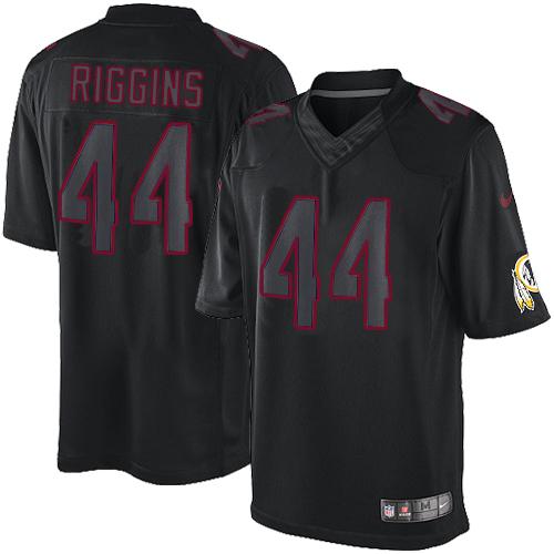  Redskins #44 John Riggins Black Men's Stitched NFL Impact Limited Jersey