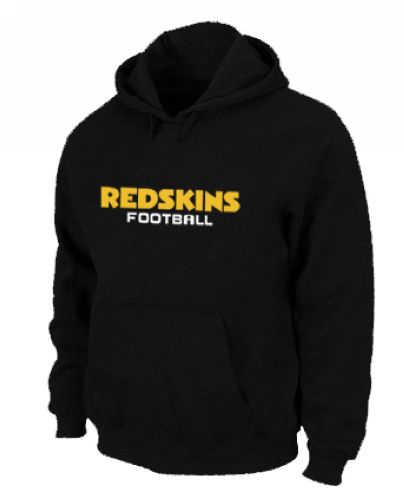 Washington Redskins Authentic Font Pullover Hoodie Black